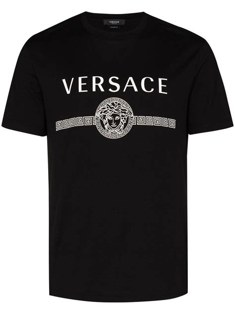 t shirt uomo versace logo|versace medusa t shirt.